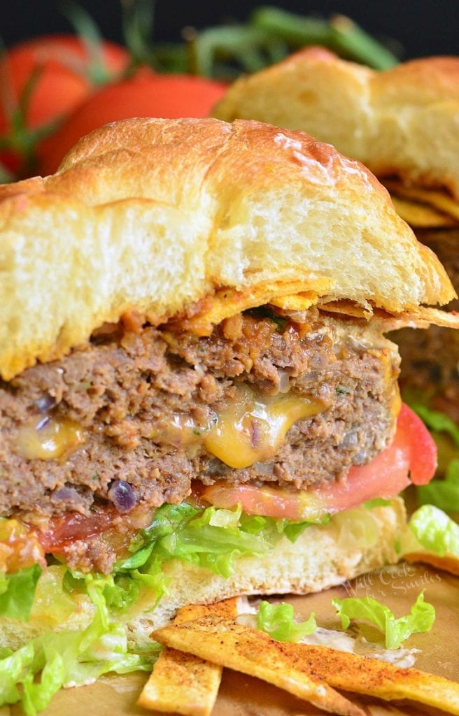 Stuffed Taco Burger - Will Cook For Smiles