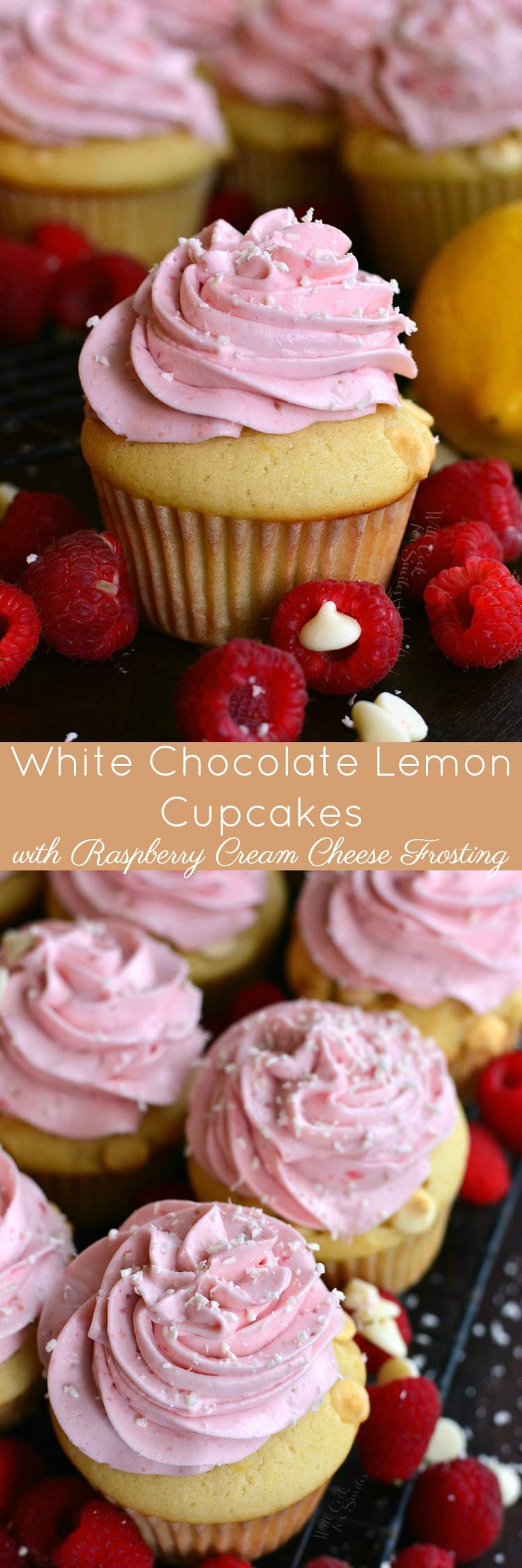 White Chocolate Lemon Cupcakes with Raspberry Frosting - Will Cook For ...