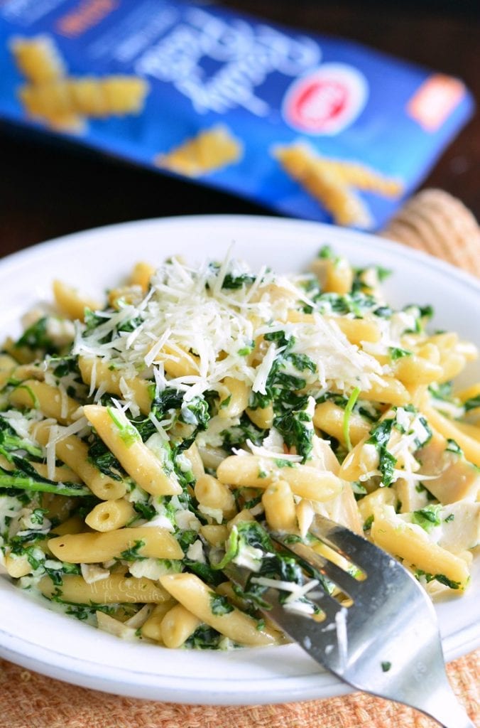 Garlic and Spinach Alfredo Chicken Pasta - Will Cook For Smiles