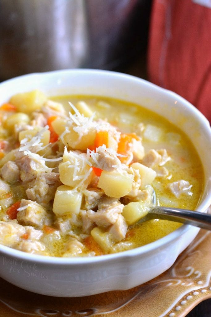 Creamy and Chunky Turkey Potato Soup - Will Cook For Smiles