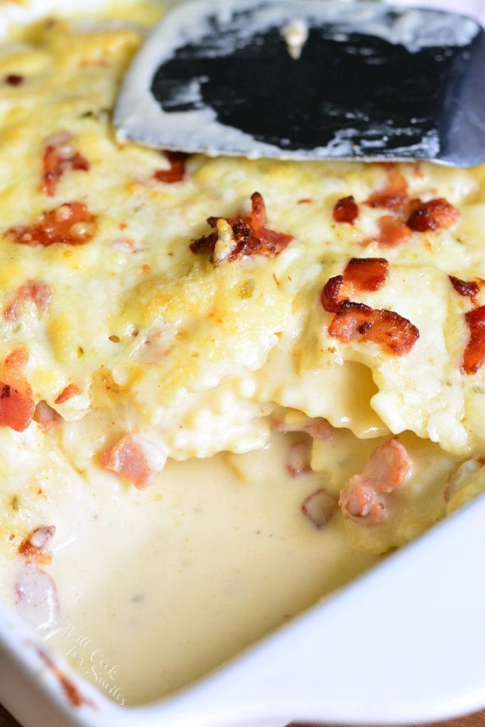 Baked Ravioli Mac and Cheese with Bacon - Will Cook For Smiles