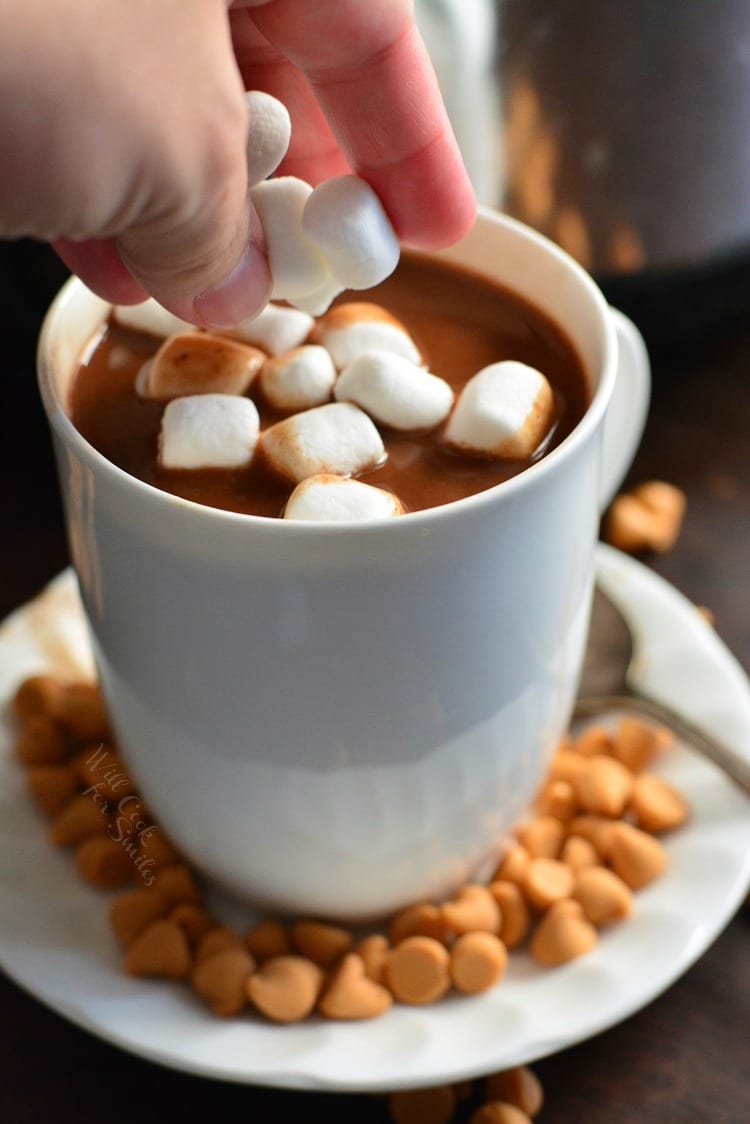 Slow Cooker Butterscotch Hot Chocolate - Will Cook For Smiles