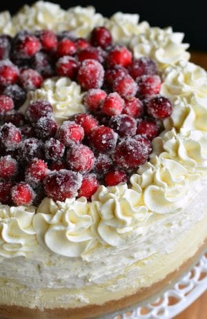 Christmas Cheesecake (Cranberry Jam White Chocolate Mousse Cheesecake ...