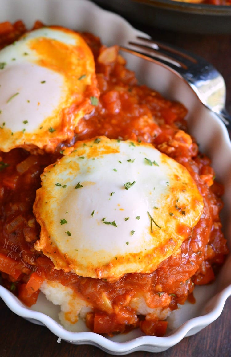 Shakshuka with Parmesan Polenta