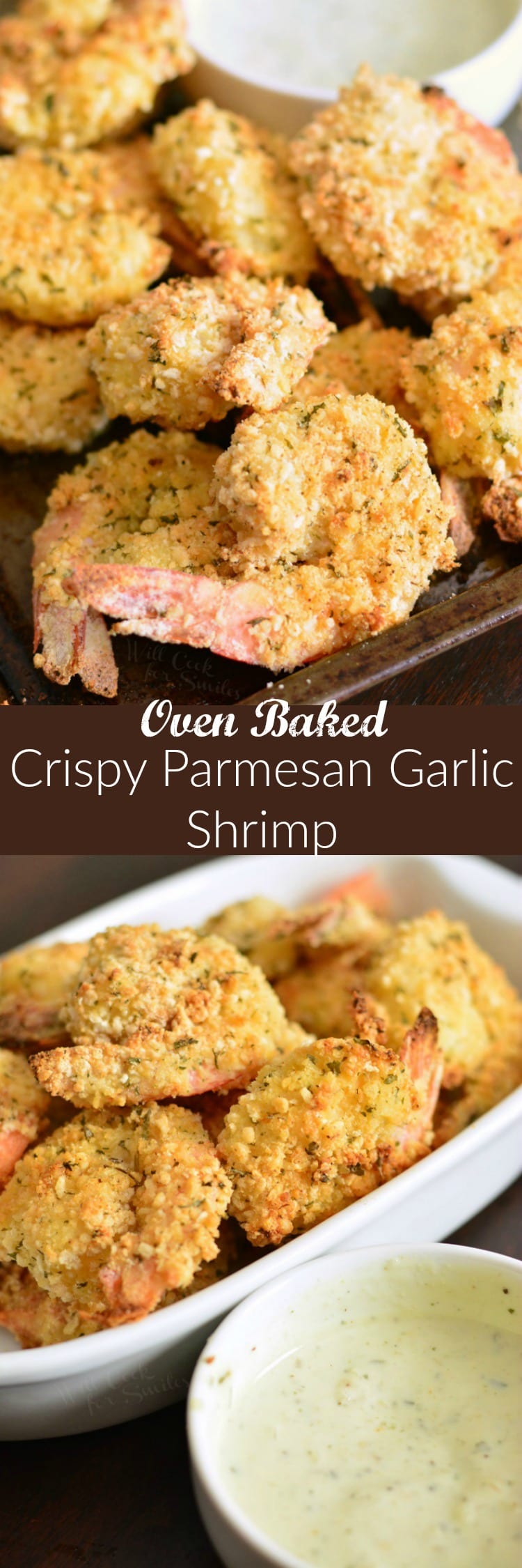 Oven Baked Crispy Parmesan Garlic Shrimp - Will Cook For Smiles