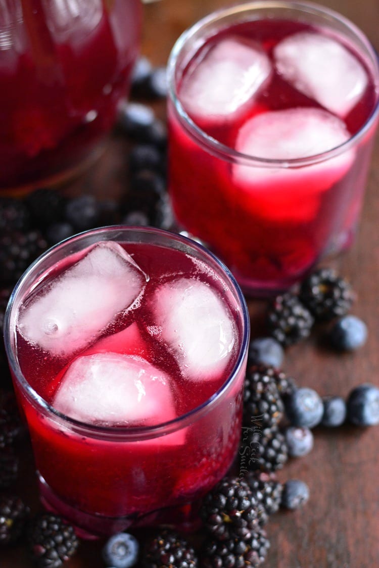 Blueberry Blackberry Iced Green Tea - Will Cook For Smiles