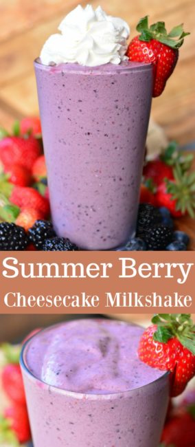 Summer Berry Cheesecake Milkshake - Will Cook For Smiles