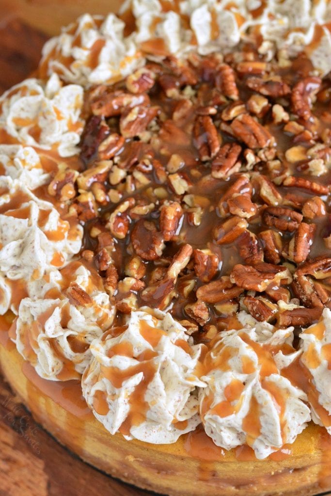 Pecan Caramel Pumpkin Cheesecake - Will Cook For Smiles