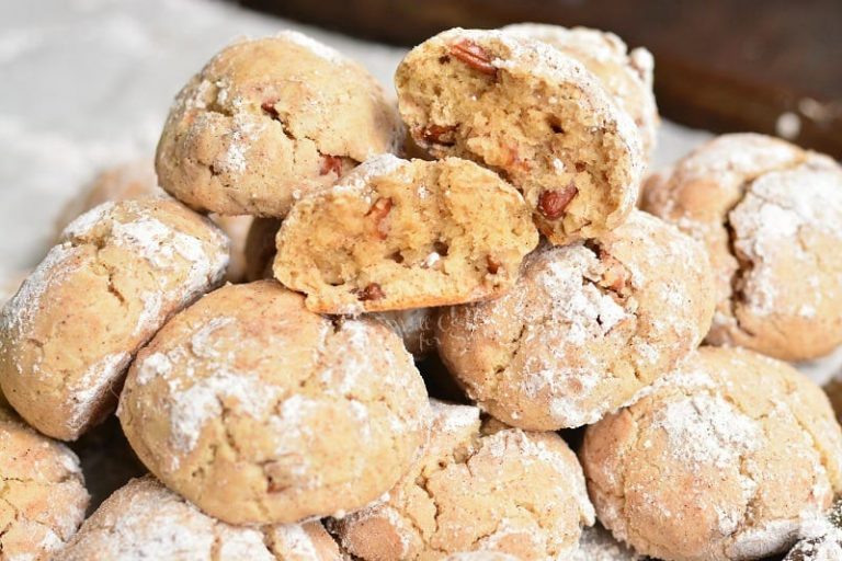 Soft Maple Pecan Cream Cheese Cookies