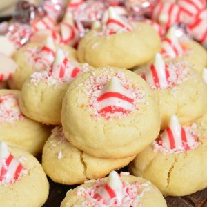 Thumbprint Cookies With Candy Cane Kisses - Will Cook For Smiles