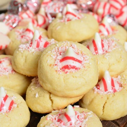 Thumbprint Cookies with Candy Cane Kisses - Will Cook For Smiles