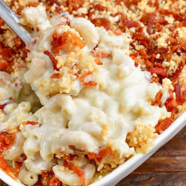 Baked mac and cheese.