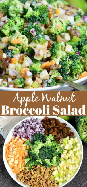 Apple Walnut Broccoli Salad - Will Cook For Smiles