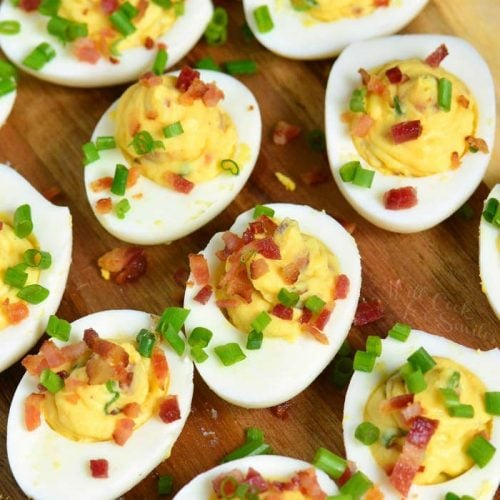 Bacon Deviled Eggs - Will Cook For Smiles