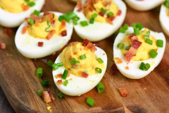 Bacon Deviled Eggs - Will Cook For Smiles