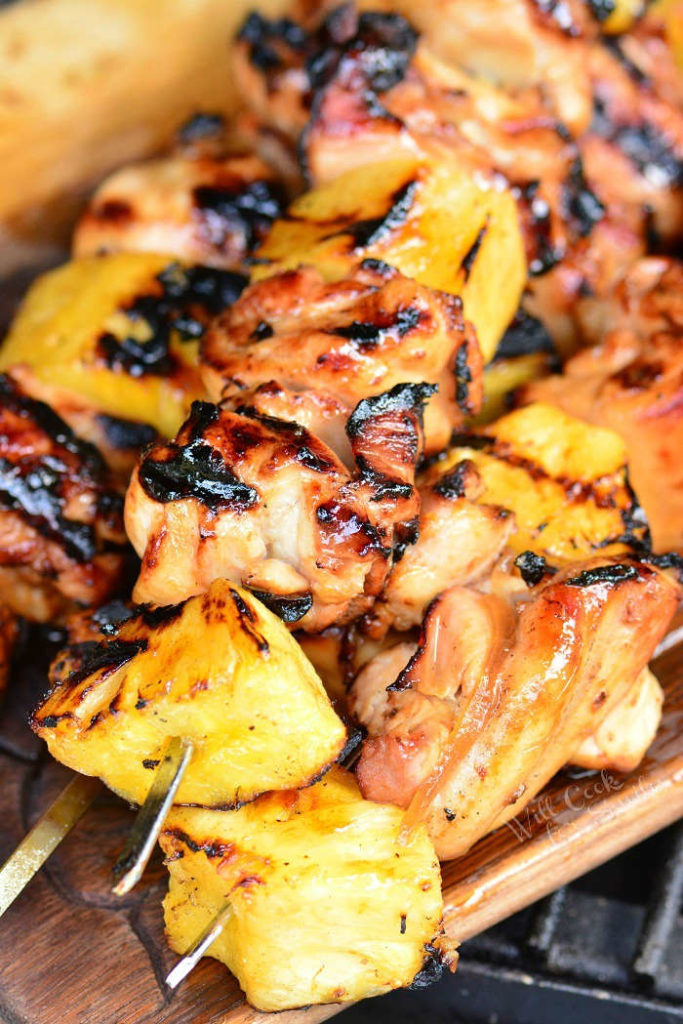 Pineapple Grilled Chicken Kebabs Will Cook For Smiles