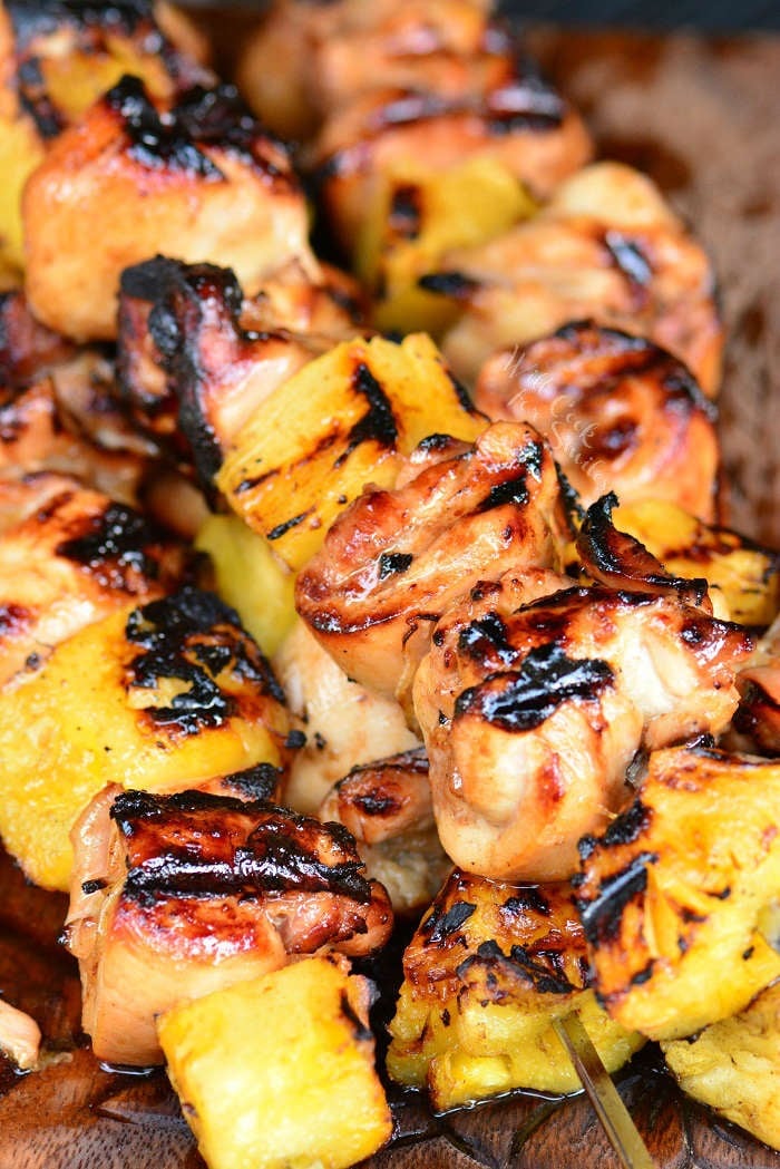 Pineapple Grilled Chicken Kebabs Will Cook For Smiles