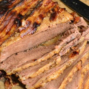 Bacon And Mustard Beef Brisket In The Oven - Will Cook For 