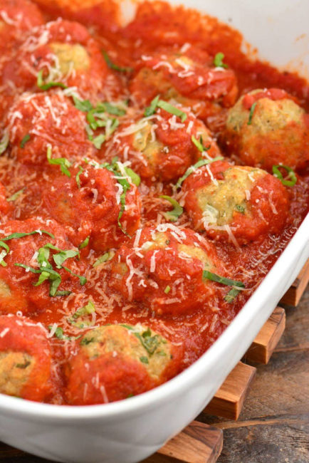 Italian Baked Chicken Meatballs - Will Cook For Smiles