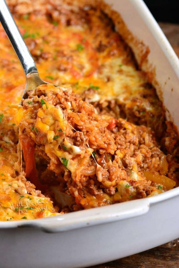 Beef Enchilada Rice Casserole - Will Cook For Smiles