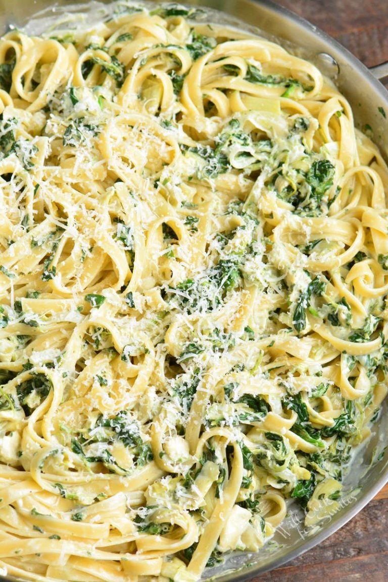 Spinach Artichoke Fettuccine