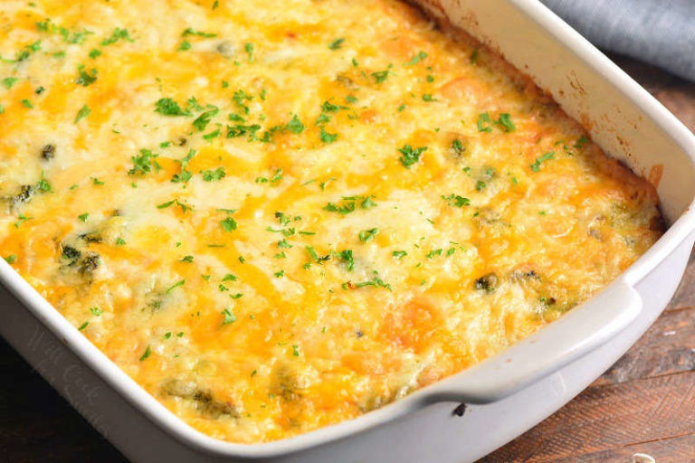 Broccoli Cheese Hash Brown Breakfast Casserole - Will Cook For Smiles