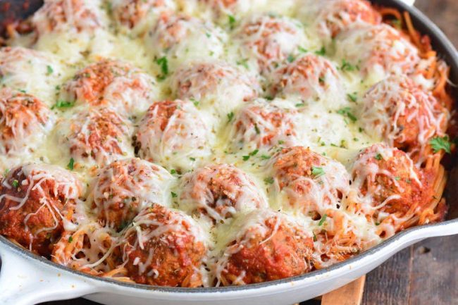 Spaghetti and Meatballs Bake - Will Cook For Smiles