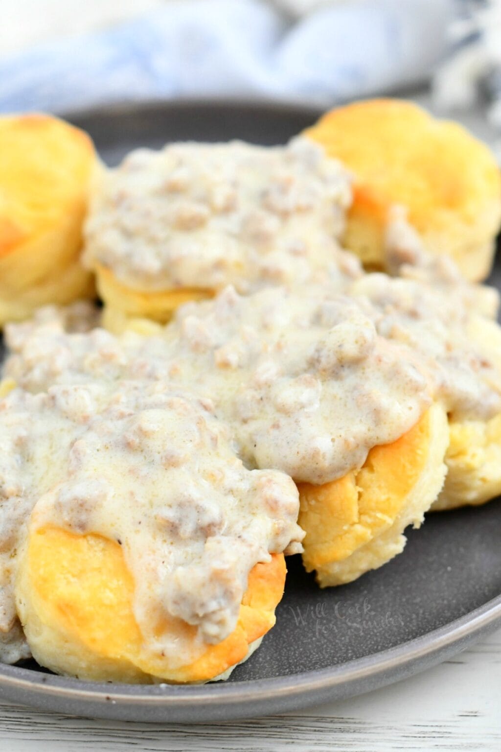Biscuits and Gravy - Super Easy Buttermilk Biscuits and Sausage Gravy
