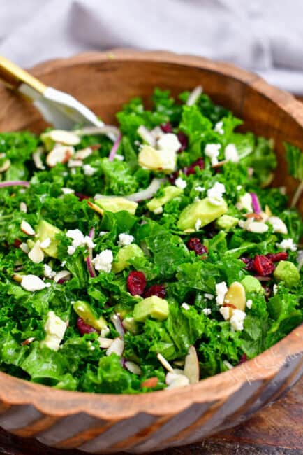 Kale Salad with Delicious Mustard Dressing with Creamy Mustard Dressing ...