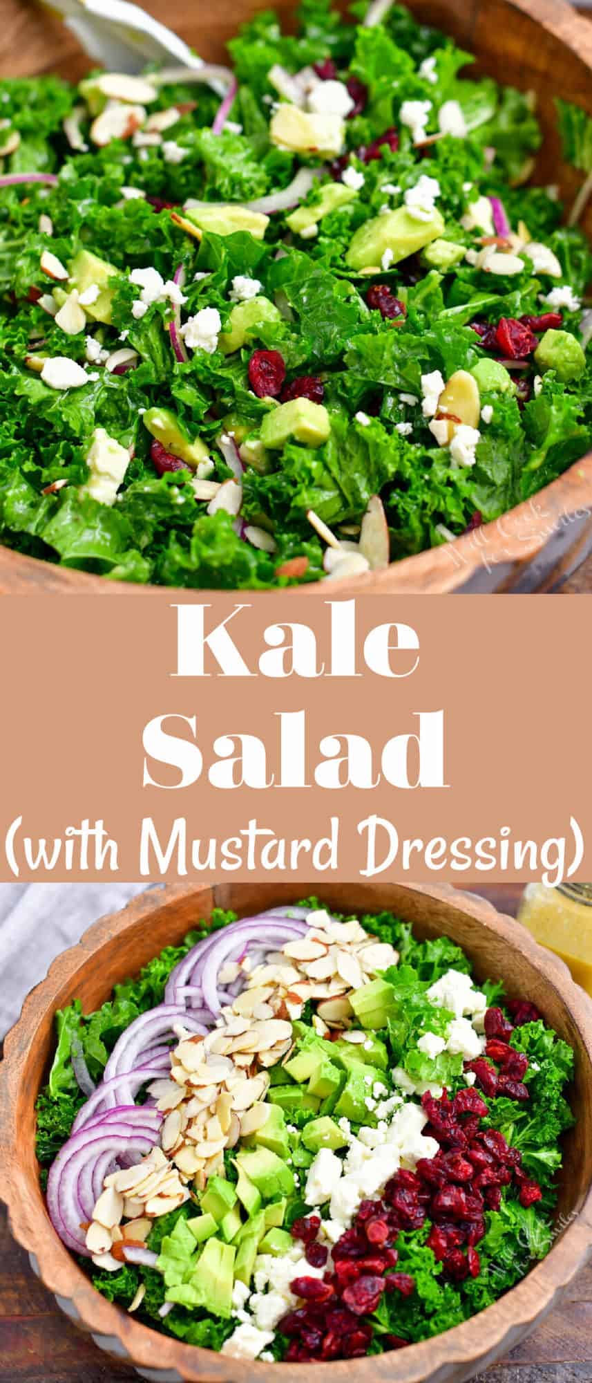 Kale Salad with Delicious Mustard Dressing with Creamy Mustard Dressing ...