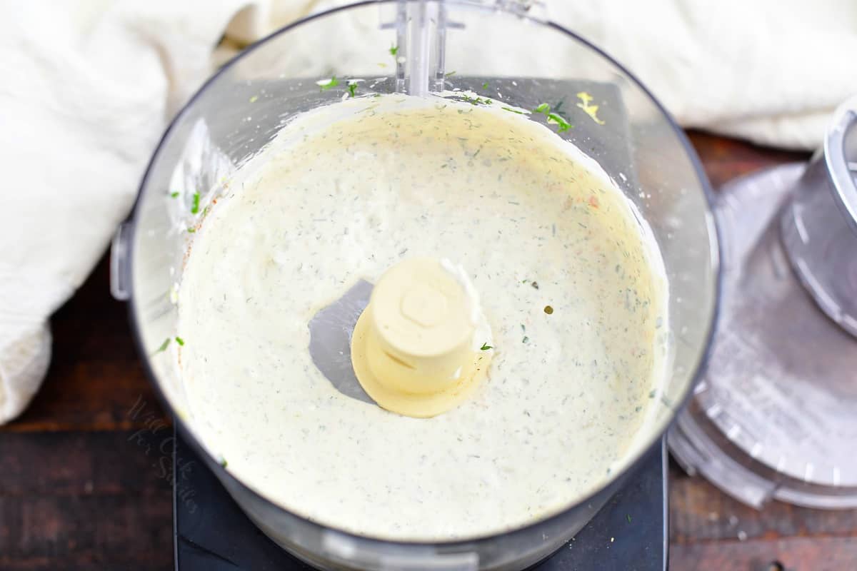 smoked salmon dip in food processor bowl