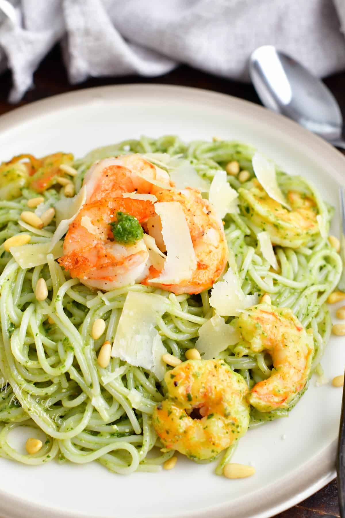 Shrimp Pesto Pasta - Easy Pasta Recipe with Shrimp and Pesto