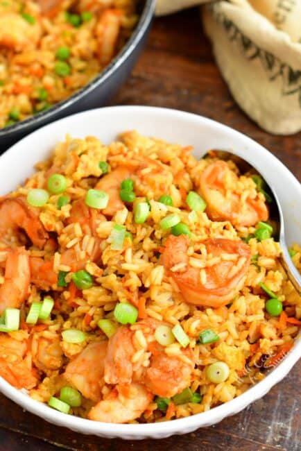 Shrimp Fried Rice - Flavorful Easy Fried Rice Recipe with Sautéed Shrimp