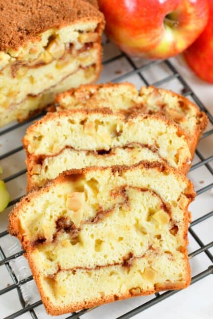 Apple Bread - Quick and Easy Apple Bread with Cinnamon Swirl