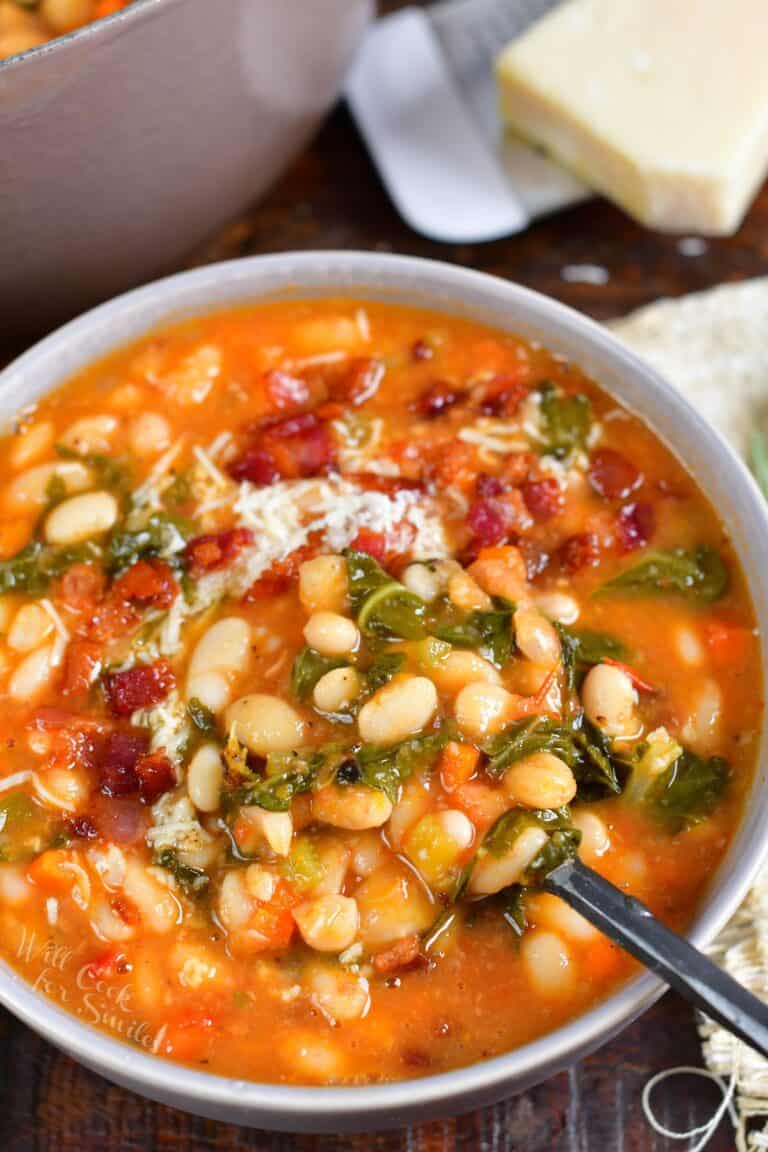 White Bean Soup - Hearty Italian Style White Bean Soup
