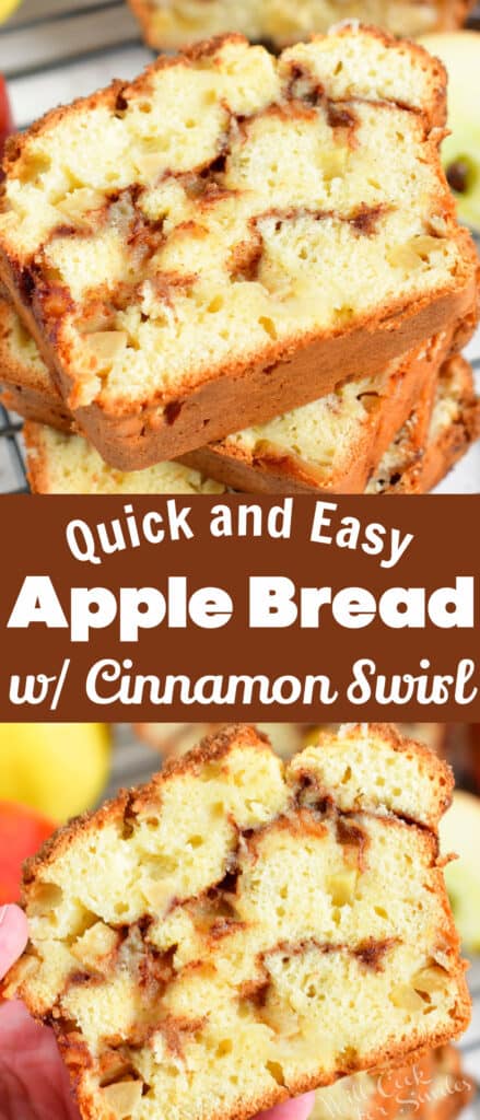 Apple Bread - Quick and Easy Apple Bread with Cinnamon Swirl