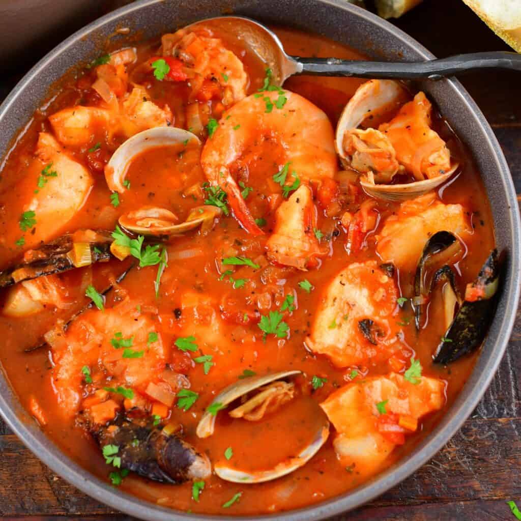 Cioppino Recipe - Italian-American Seafood Stew with Rich Tomato Base!