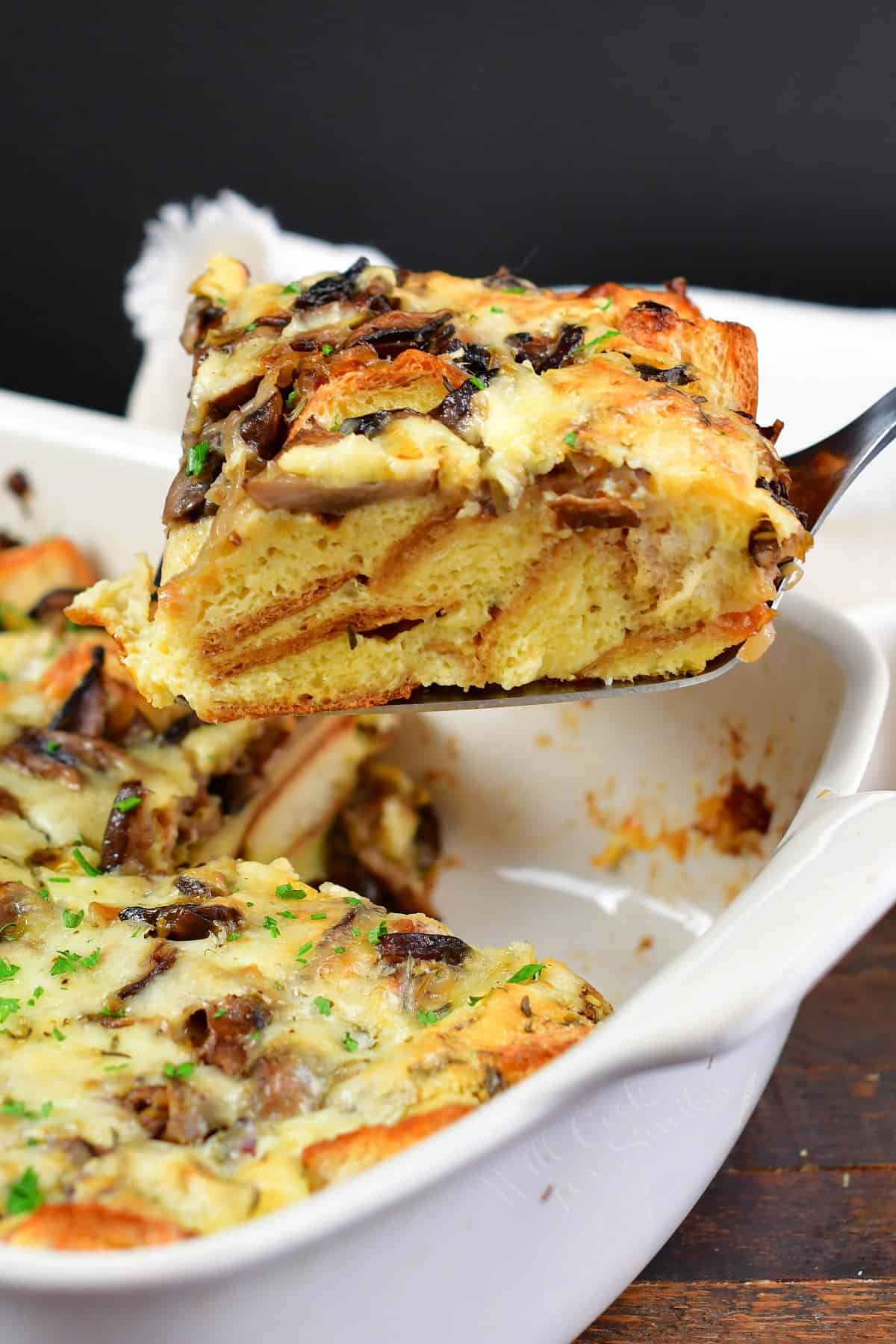 Mushroom Bread Pudding - Will Cook For Smiles