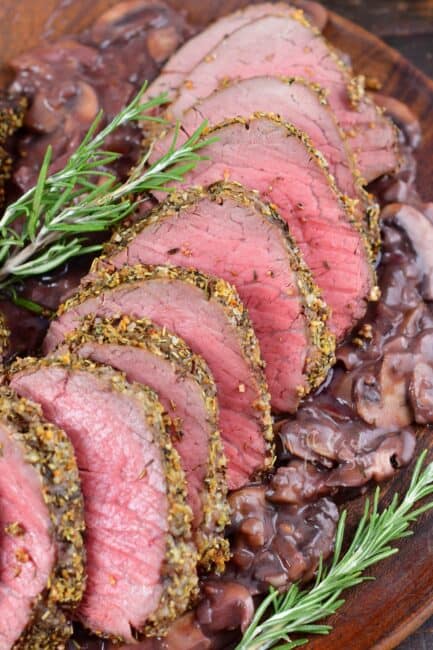 Beef Tenderloin with Mushroom Red Wine Sauce - Will Cook For Smiles