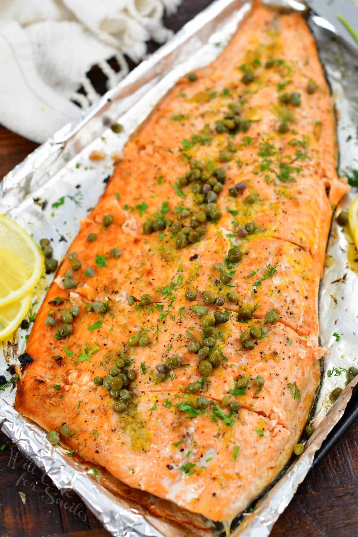 Whole Baked Salmon Filet - Will Cook For Smiles