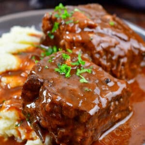 Boneless Short Ribs Recipe with Red Wine Sauce - Will Cook For Smiles