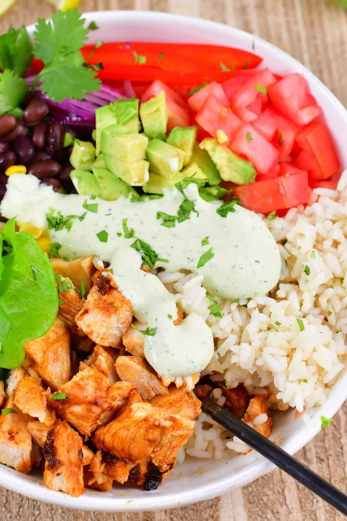 Chicken Avocado Rice Meal Prep Bowls - Smile Sandwich