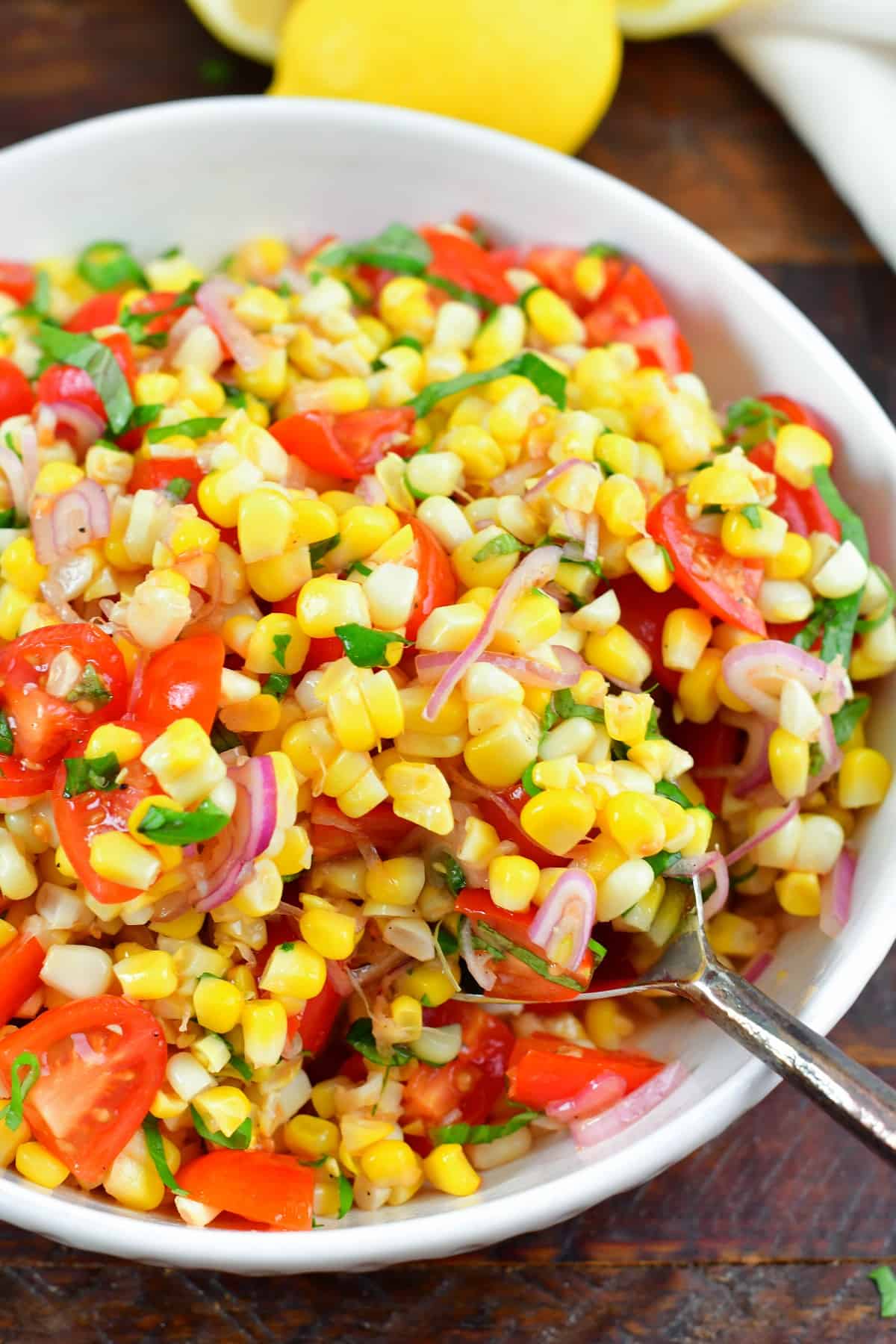 Tomato Basil Corn Salad - Will Cook For Smiles