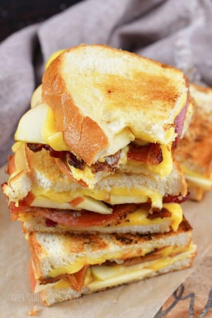 Apple Bacon Gouda Grilled Cheese - Will Cook For Smiles