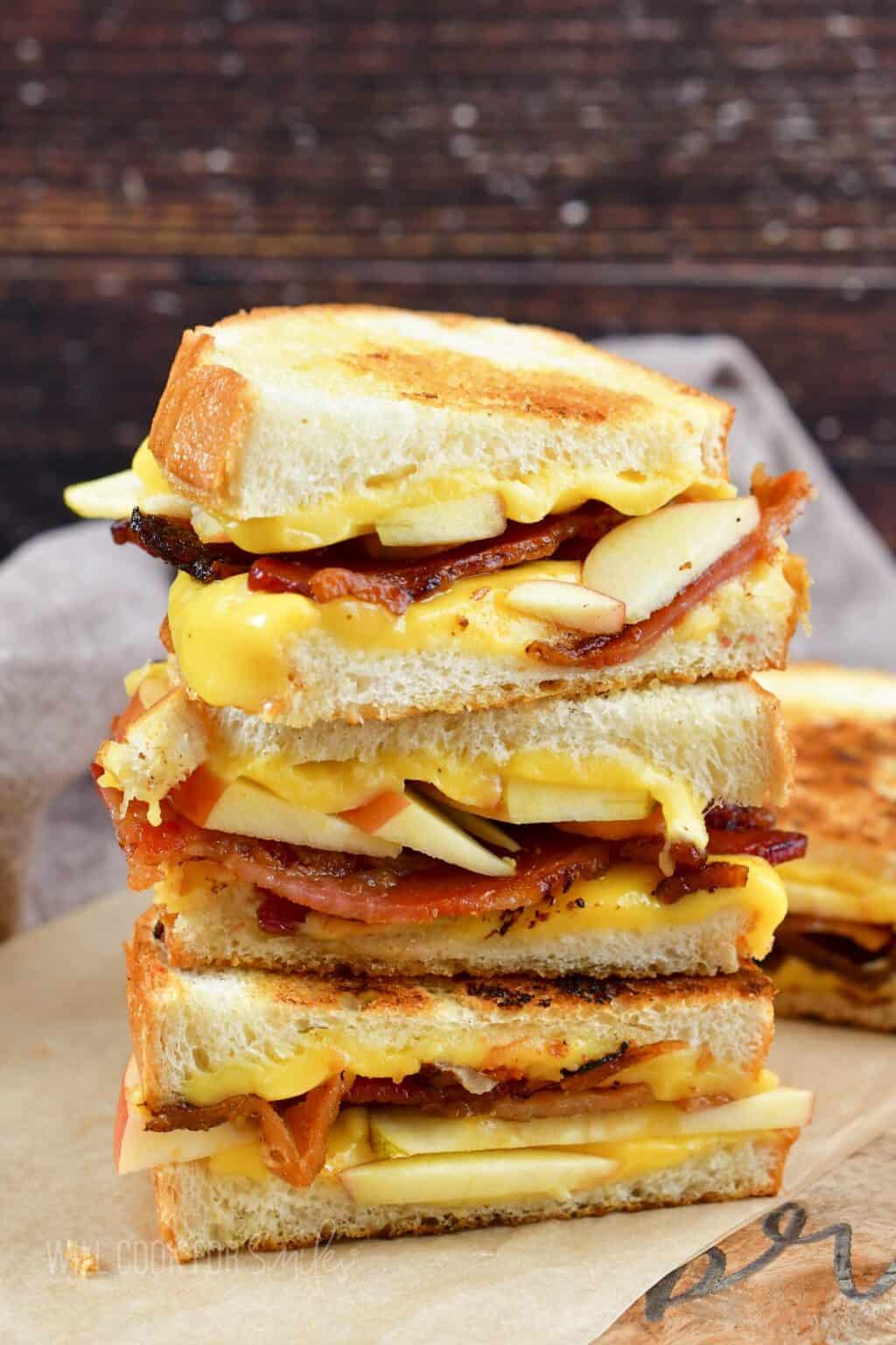 Apple Bacon Gouda Grilled Cheese - Will Cook For Smiles