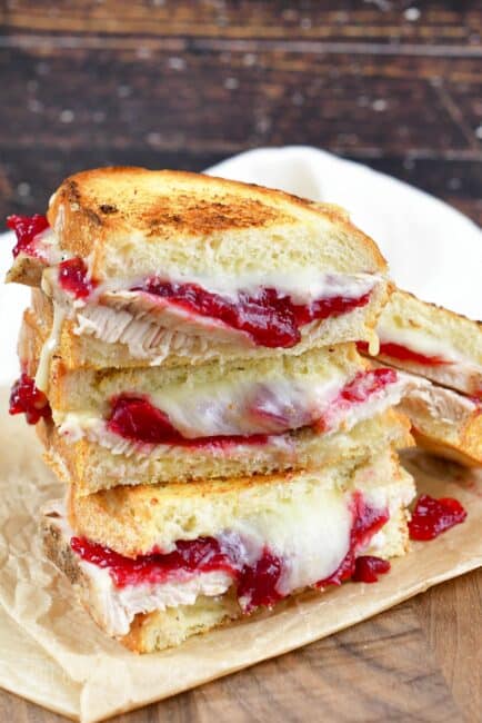 Turkey Cranberry Brie Grilled Cheese - Will Cook For Smiles