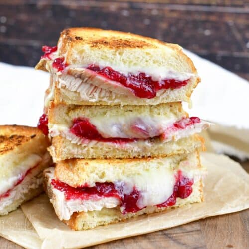 Turkey Cranberry Brie Grilled Cheese - Will Cook For Smiles