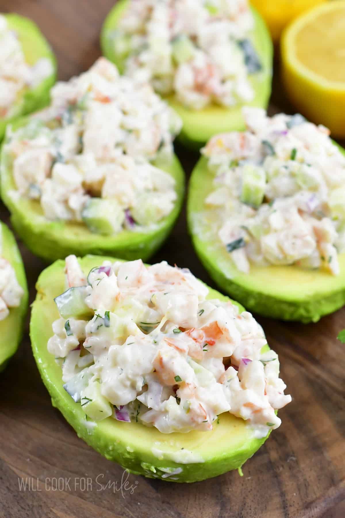 Shrimp Salad Stuffed Avocado - Will Cook For Smiles