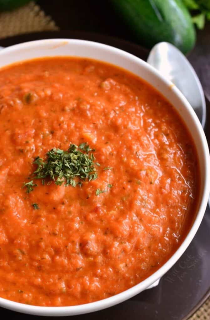 Zucchini Tomato Soup - Will Cook For Smiles