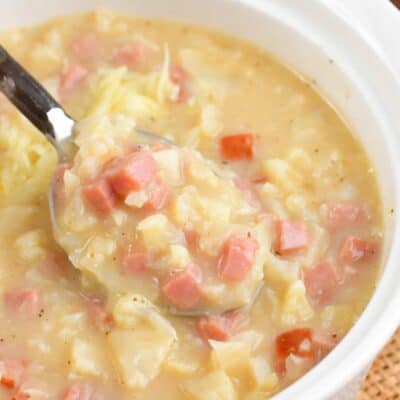 Ham and Cheese Cauliflower Soup